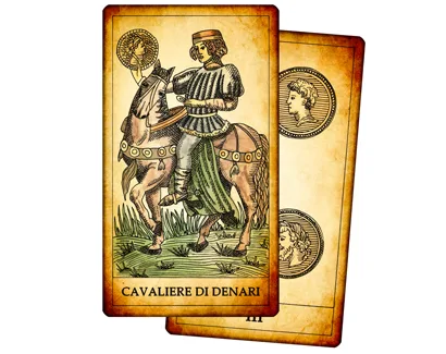 carte di denari dei tarocchi